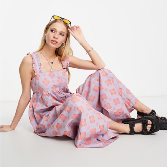 Free People Katya printed jumpsuit in Lilac (D10) - Picture 10 of 11